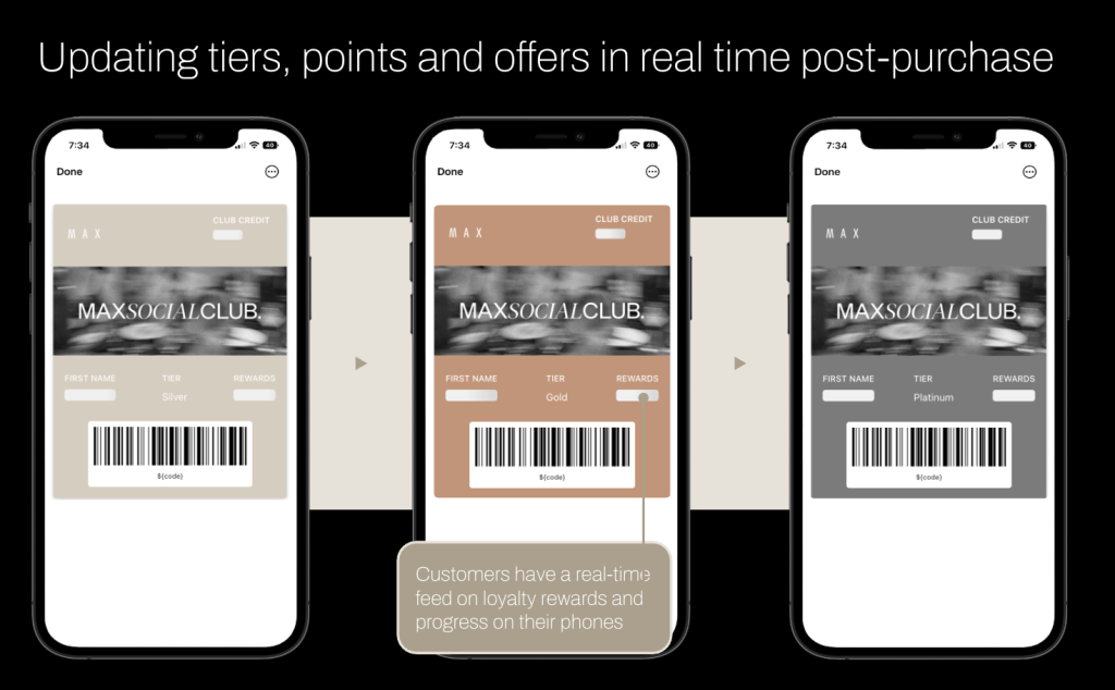 MAX Social Club wallet pass implementation