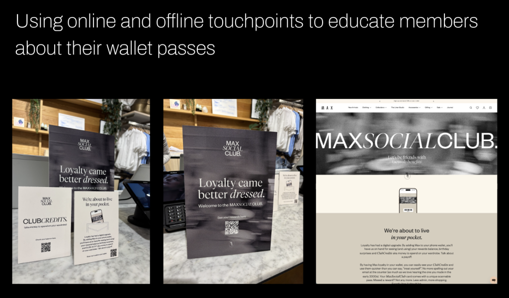 MAX Social Club wallet pass tiers and rewards