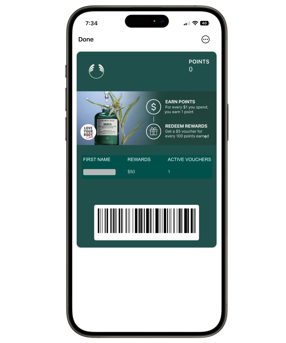 The Body Shop Apple Wallet