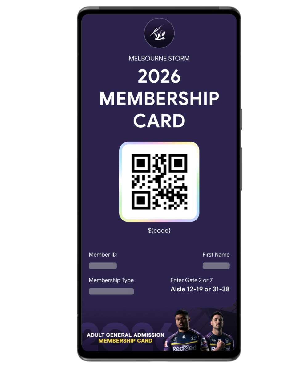 Melbourne Storm Mobile Wallet